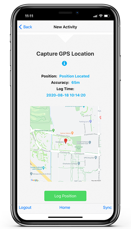 Rocksoft mobile app screen